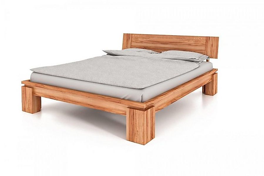 Natur24 Bett Bett Tinci 2 in 180x220cm Kernbuche massiv mit Holzkopfteil günstig online kaufen