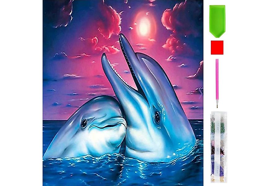 LA CUTE Malen nach Zahlen 5d Diamond Painting DIY Delfine Malen nach Zahlen günstig online kaufen