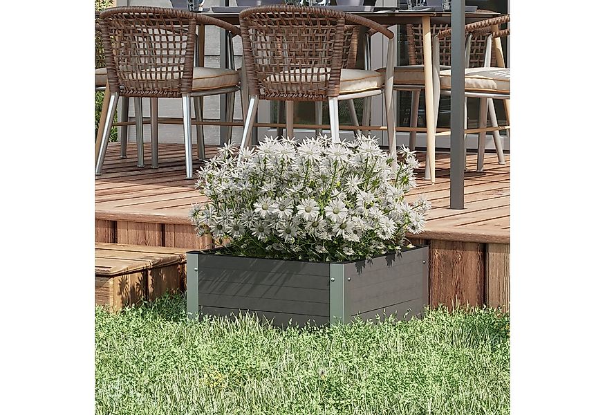 Outsunny Hochbeet Blumenkasten, Pflanzkasten mit offenem Boden (Gemüsebeet, günstig online kaufen