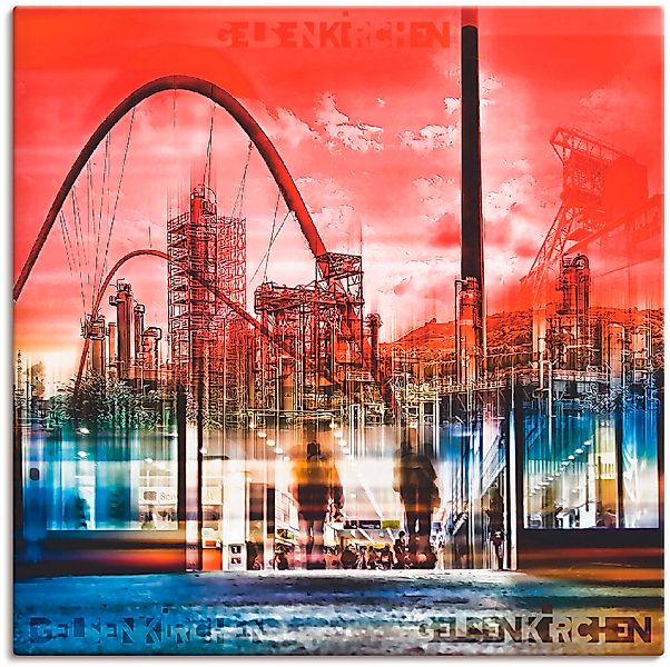 Artland Leinwandbild "Gelsenkirchen Skyline Collage 01", Deutschland, (1 St günstig online kaufen
