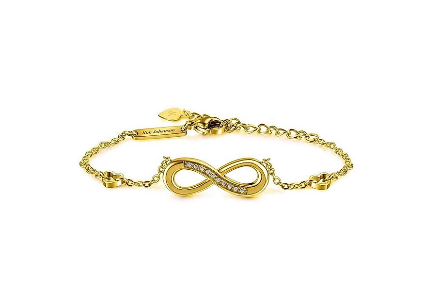 Kim Johanson Fußkette Infinity aus Edelstahl (1-tlg), mit funkelnden Zirkon günstig online kaufen