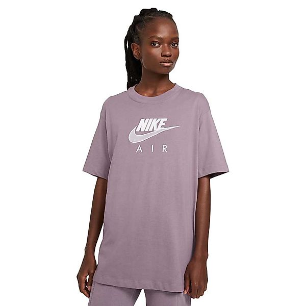 Nike Sportswear Air Boyfriend Kurzärmeliges T-shirt M Purple Smoke / White günstig online kaufen