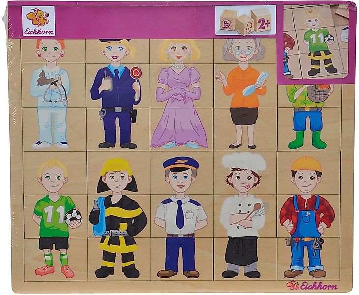 Eichhorn Puzzle 30 Teile Kinder Einlegepuzzle Holz Mix and Match 100005408, günstig online kaufen