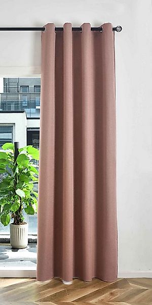 Gardinenbox Verdunkelungsvorhang (1 St), Ösen, verdunkelnd, Leinenbindung, günstig online kaufen