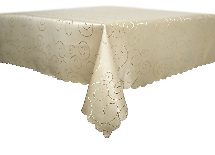 texpot Tischdecke Ranken Schnörkel glänzend bügelfrei günstig online kaufen