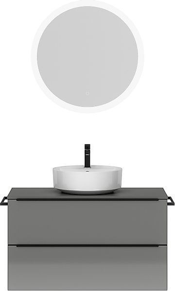 nobilia® Badmöbel-Set »Alvene«, (2 St., vormontiert, mit Soft-Close), Hochg günstig online kaufen