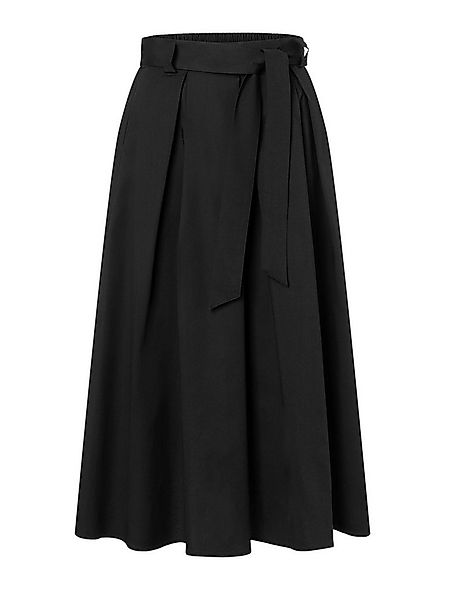 MORE&MORE A-Linien-Rock weit ausgestellter Midirock günstig online kaufen