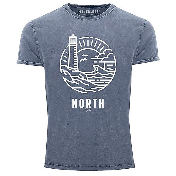 Neverless Print-Shirt Neverless® Herren T-Shirt Vintage Shirt Printshirt Lo günstig online kaufen