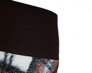 dunkle design Strickrock Wolle Kariert Braun günstig online kaufen