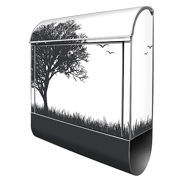 Banjado Design Briefkasten Silber Pulverbeschichtet 39x47x14cm 2 Schlüssel günstig online kaufen