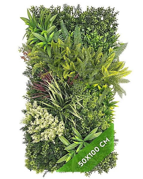 Kunstpflanze Künstliche Pflanzenwand Indoor & Outdoor, Blumenwand, Green Wa günstig online kaufen