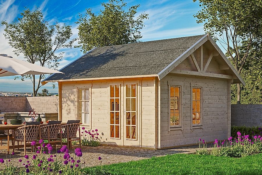 Skanholz Gartenhaus "Bern 1" mit Lattung günstig online kaufen