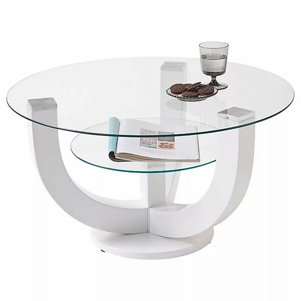 HBZ Couchtisch "Denver, TOPSELLER", (Couchtisch), rund mit Glas, Tisch -Ges günstig online kaufen