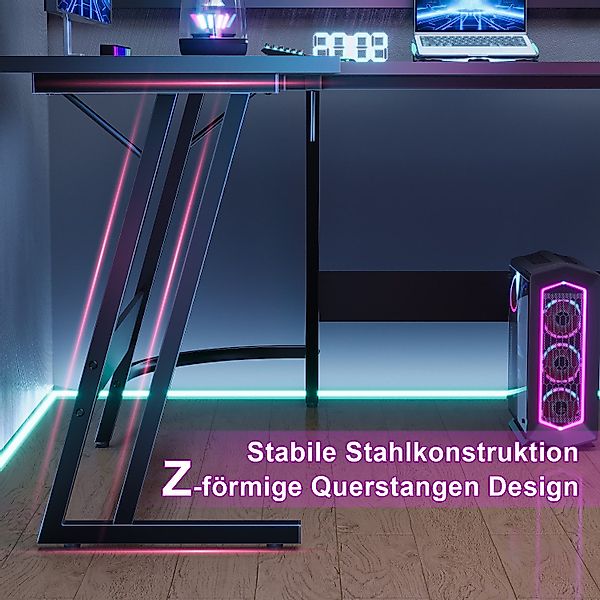 GUNJI Eckschreibtisch 120*120cm Gaming Tisch,Computertisch günstig online kaufen