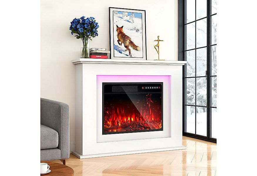 LETGOSPT Elektrokamin Elektrischer Standkamin mit Ablagefach, 3D-Flammeneff günstig online kaufen