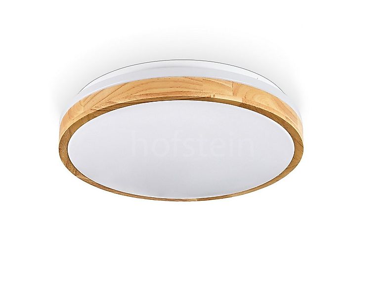hofstein Deckenleuchte dimmbare Deckenlampe aus Metall/Bambus/Kunststoff in günstig online kaufen