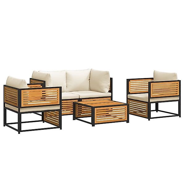 vidaXL Gartenlounge-Set 5-tlg. Garten-Sofagarnitur mit Kissen günstig online kaufen