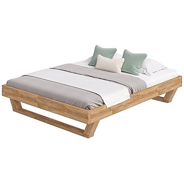 skølm Massivholzbett Nornir aus Eiche, ohne günstig online kaufen