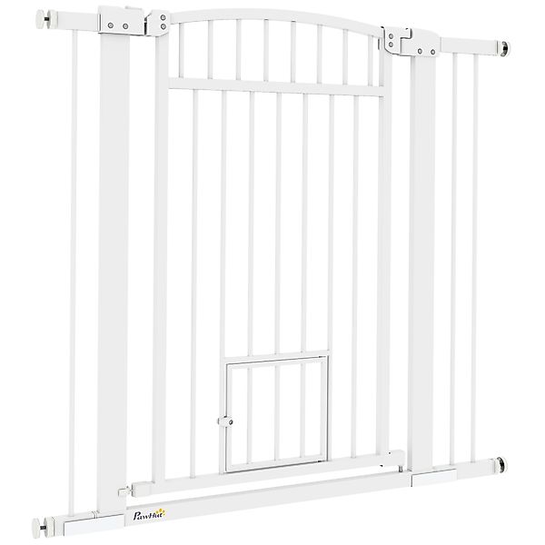 PawHut Ausziehbares Sicherheitsgitter 76-104 cm, Treppengitter, Doppelverri günstig online kaufen