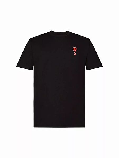 Esprit T-Shirt T-Shirt mit Herzmotiv aus nachhaltiger Baumwolle (1-tlg) günstig online kaufen
