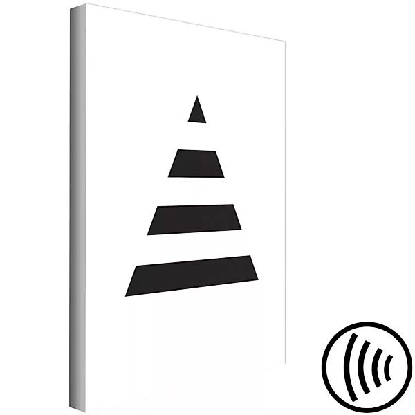 Wandbild Dreieck in schwarz-weißen Streifen - moderne Abstraktion XXL günstig online kaufen