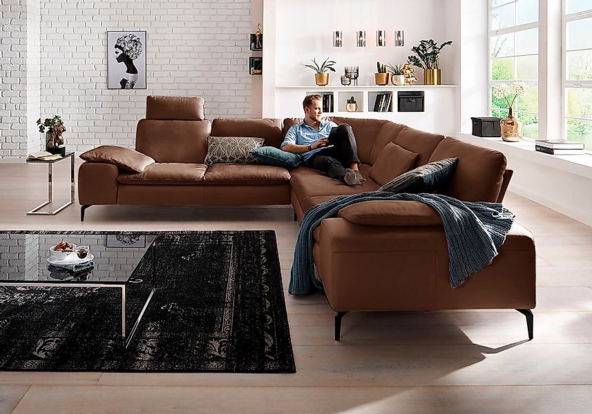 W.SCHILLIG Ecksofa "valentinoo, Designsofa, elegant und bequem, L-Form", (S günstig online kaufen