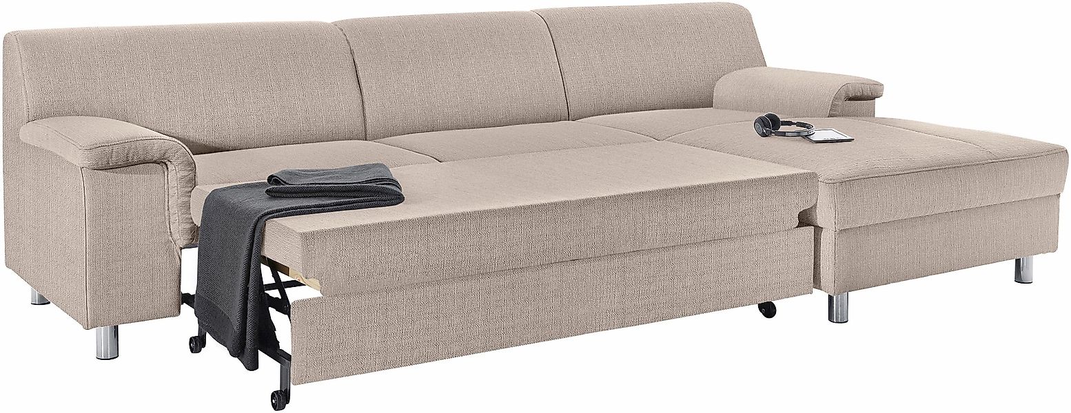INOSIGN Ecksofa "Jamie, modern und elegant, Fußhöhe 9cm, L-Form,", wahlweis günstig online kaufen