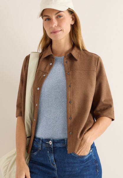 CECIL Hemdbluse aus Veloursmaterial günstig online kaufen