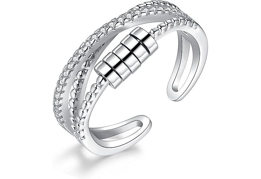 Josfeva Silberring Silber Angst Ring 925 Sterling Einstellbar Anti Stress F günstig online kaufen