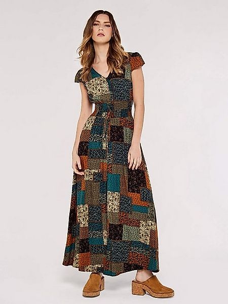 Apricot Druckkleid Maxikleid, (1-tlg) mit Patchworkdesign günstig online kaufen