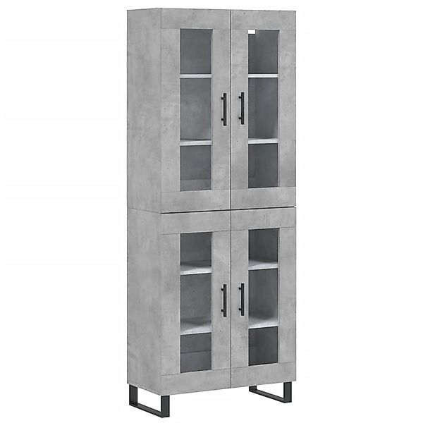 vidaXL Highboard Betongrau 69,5x34x180 cm Holzwerkstoff 3198301 günstig online kaufen