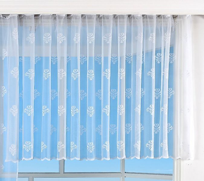 Gardinenbox Bogenstore (1 St), Kräuselband, transparent, Jacquard, Jacquard günstig online kaufen