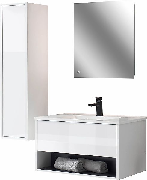 Home affaire Badmöbel-Set "Studio Line, Bad im modernen Design, 3-teiliges günstig online kaufen