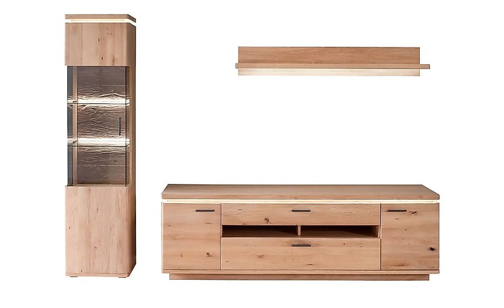 Woodford Wohnwand  Alone ¦ holzfarben ¦ Maße (cm): B: 260 H: 204 T: 50.0 Ko günstig online kaufen