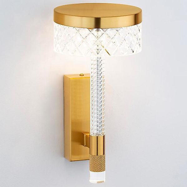 LED Wandleuchte Bion in Gold und Transparent 8W 490lm günstig online kaufen