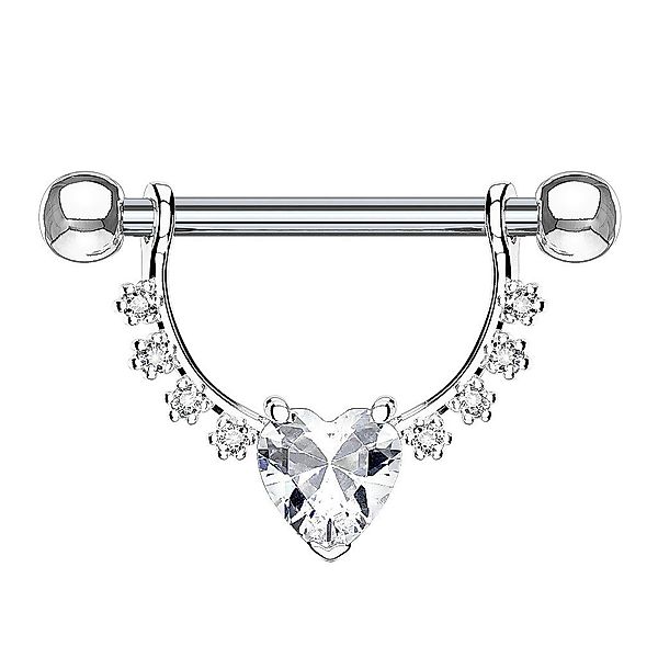 Taffstyle Intimpiercing Brustwarzenpiercing Barbell beweglich Kristall günstig online kaufen