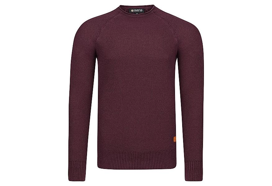 riverso Sweatshirt Herren Rundhals Pullover RIVElias Regular Fit Basic Long günstig online kaufen