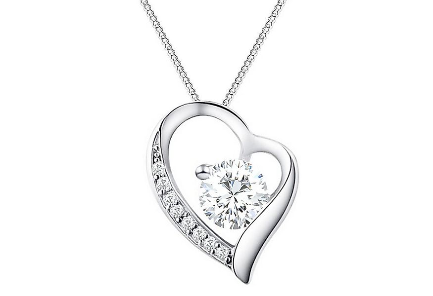 LÖB Kette mit Anhänger 925 Silber Halskette Infinity Herz Anhänger Zirkonia günstig online kaufen