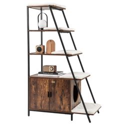 COSTWAY Tierhaus, Katzenschrank mit Leiterregal & günstig online kaufen