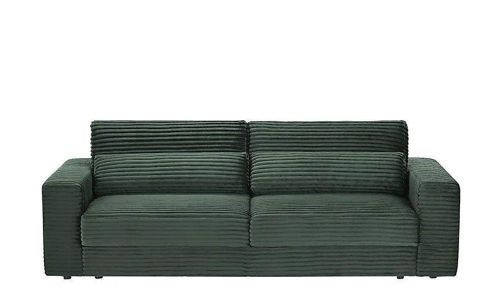 Big Sofa in modernem Breitcord Branna ¦ grün ¦ Maße (cm): B: 250 H: 101 T: günstig online kaufen