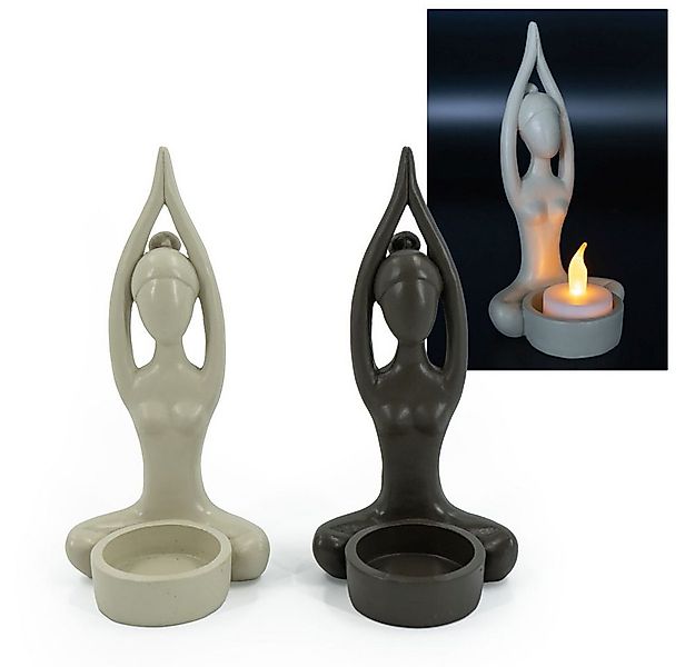 NOOR Dekolicht Teelichthalter - Yoga-Dame - 1 Stück günstig online kaufen