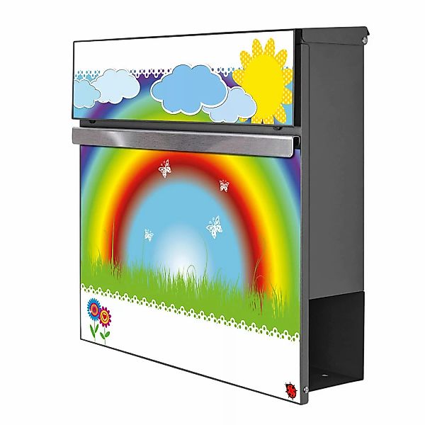 Banjado Briefkasten Anthrazit 37x37x10.5cm Groß / Inkl. Montagematerial & 2 günstig online kaufen