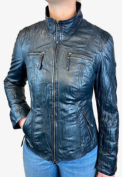 Cabrini Lederjacke aus feinstem Lammnappa Crinkle Effekt günstig online kaufen