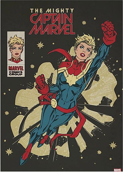 MARVEL Leinwandbild "The Mighty Captain Marvel", (1 St.) günstig online kaufen