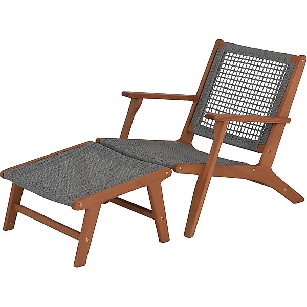 acamp Gartenstuhl Relaxsessel mit Hocker Set günstig online kaufen