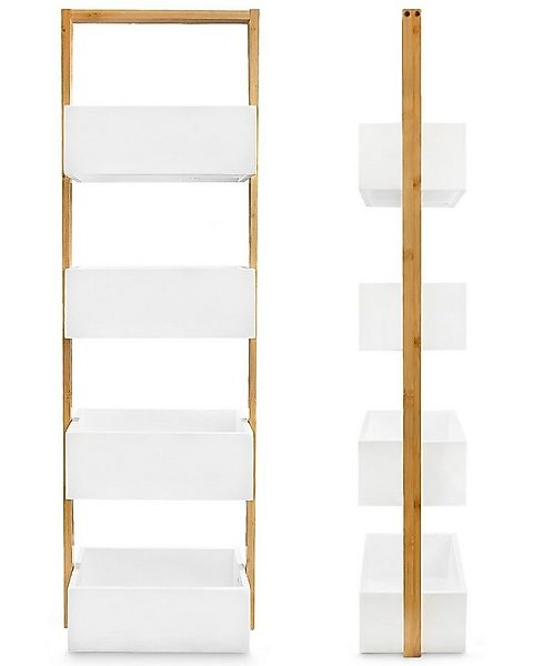 osoltus Badregal osoltus Badregal Korbregal Veile aus Bambus und weiß lacki günstig online kaufen