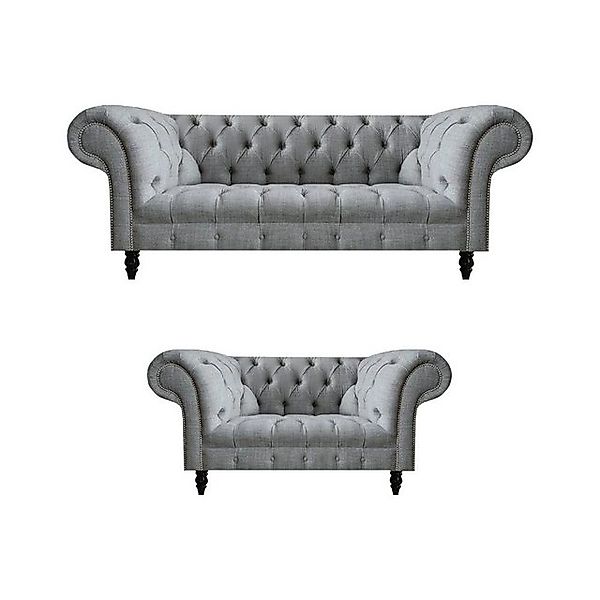 JVmoebel Sofa Luxuriöse Möbel Sofas Set 2x Sofas Garnitur Chesterfield Wohn günstig online kaufen