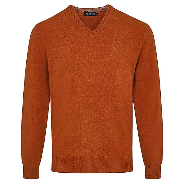 Hackett Lambswool V-ausschnitt Sweater XL Burnt Orange günstig online kaufen