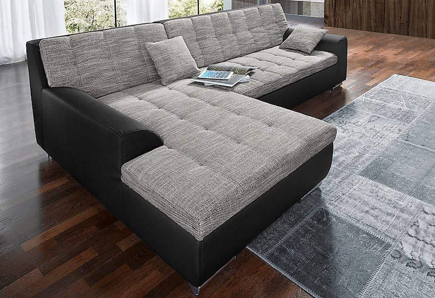 DOMO collection Ecksofa "Treviso viele Bezüge, auch in Cord, L-Form, B/T/H: günstig online kaufen