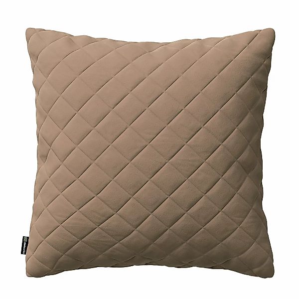 Kissenhülle Mia gesteppt 43x43cm, beige, 43 x 43 cm, Velvet (704-35) günstig online kaufen